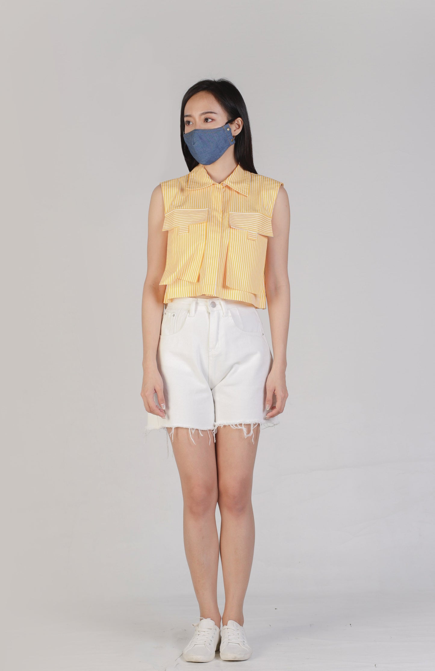 Jordyn Front Pocket Top - Yellow