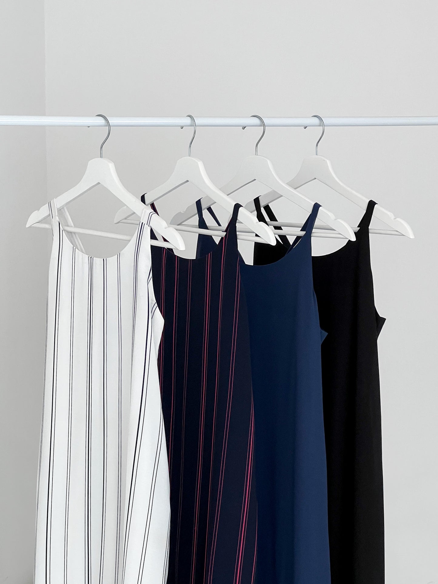 Andrea Back Ribbon Midi Dress - Black