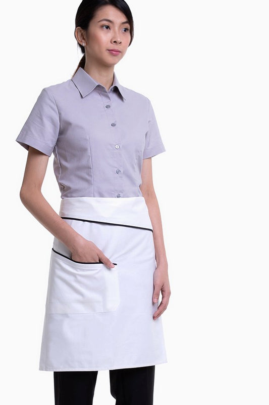 Half Apron with Asymmetric Fold Down Flap (FHG-18715)