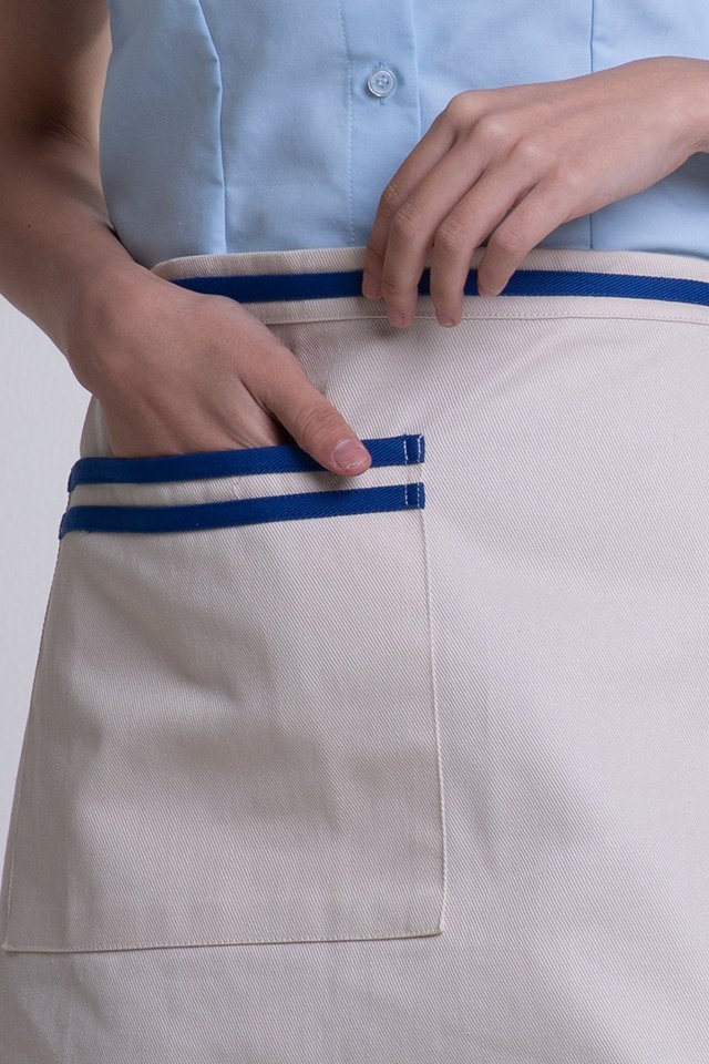 Half Apron With Contrast Trim (FHG-18716)