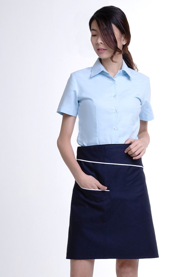 Half Apron with Asymmetric Fold Down Flap (FHG-18715)