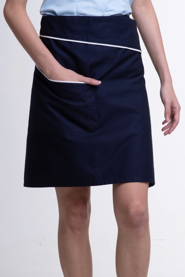 Half Apron with Asymmetric Fold Down Flap (FHG-18715)