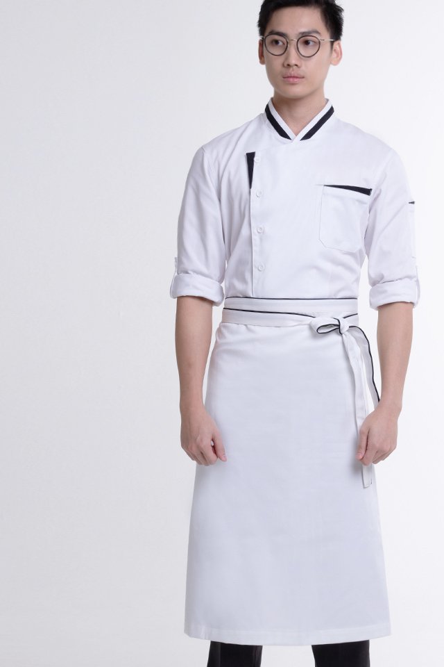 Half Apron with Contrast Piping (FHG-1873) & without Contrast Piping (FHG-1874)