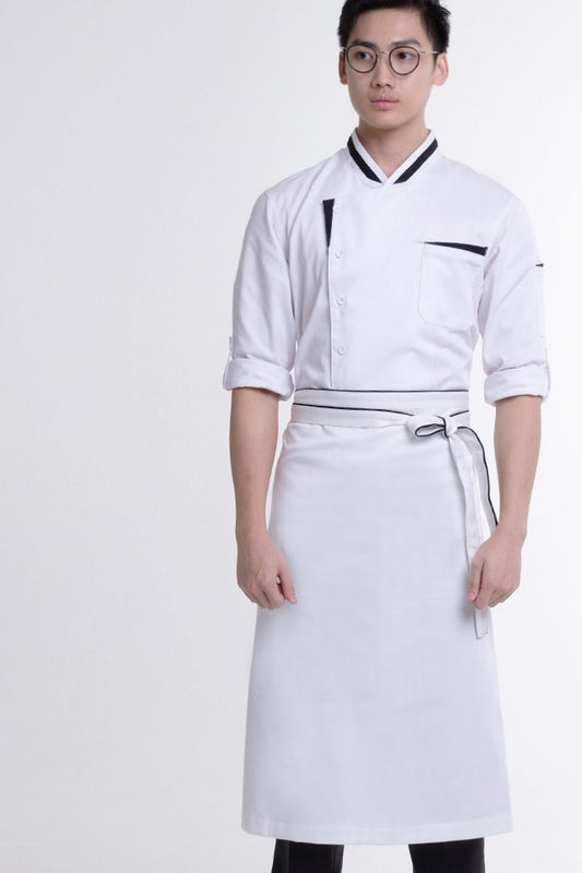 Half Apron with Contrast Piping (FHG-1873) & without Contrast Piping (FHG-1874)