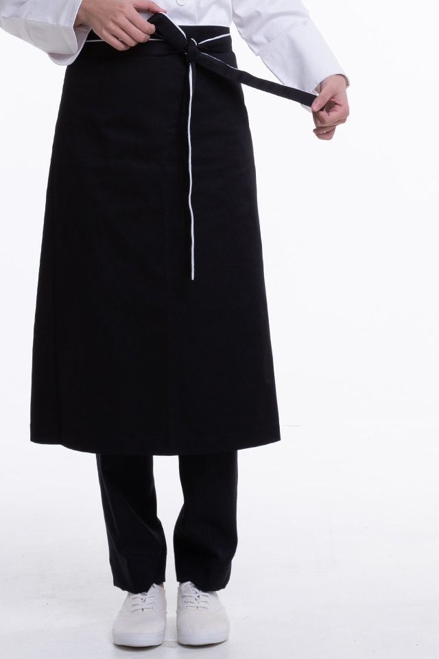 Half Apron with Contrast Piping (FHG-1873) & without Contrast Piping (FHG-1874)