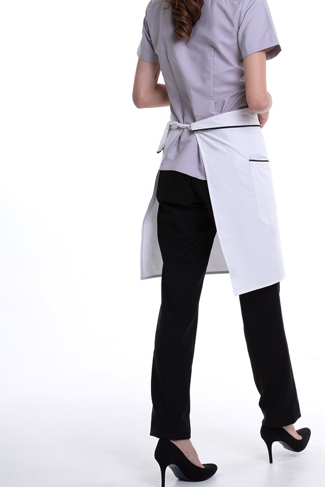 Half Apron with Asymmetric Fold Down Flap (FHG-18715)