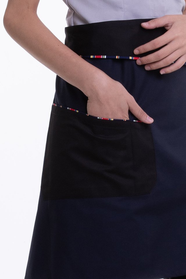 Half Apron with Asymmetric Fold Down Flap (FHG-18715)