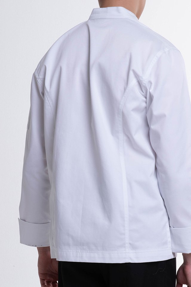Long Sleeve Chef Jacket with Contrast Piping (FHE-1858)