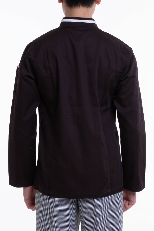 Long Sleeve Chef Jacket with Contrast Trim (FHE-1859)