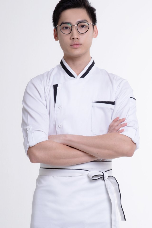 Long Sleeve Chef Jacket with Contrast Trim (FHE-1859)