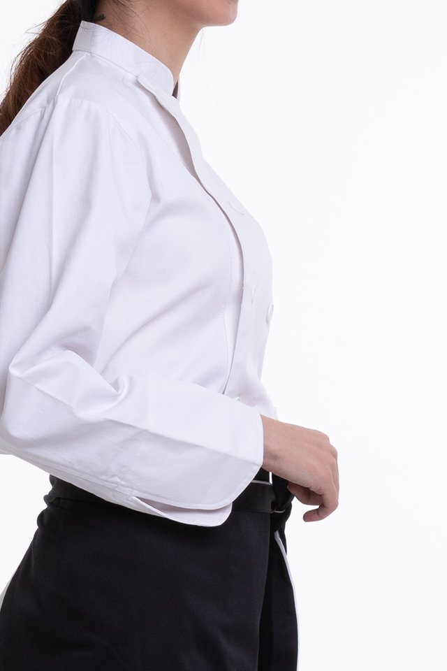 Long Sleeve Chef Jacket, Double Breasted with French Cuff (FHE-1857)