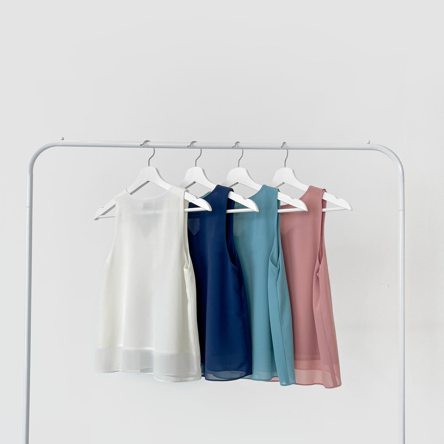 Eillie Slant Ruffles Top - Dust Pink