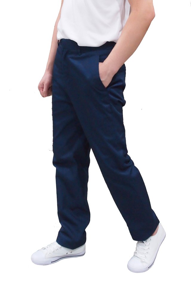 Men's Flat Front Pants with Back Elastic (FHB-1824)