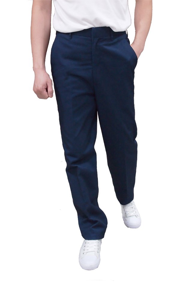 Men's Flat Front Pants with Back Elastic (FHB-1824)