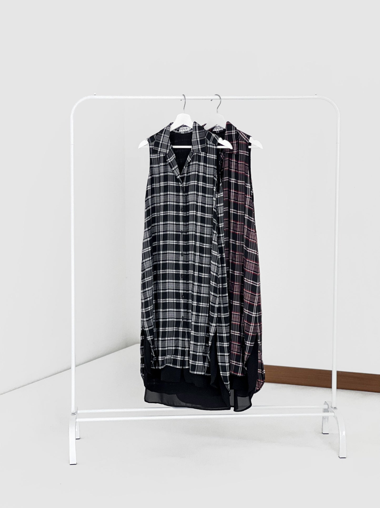 Janette Tartan Shirt Dress - Black