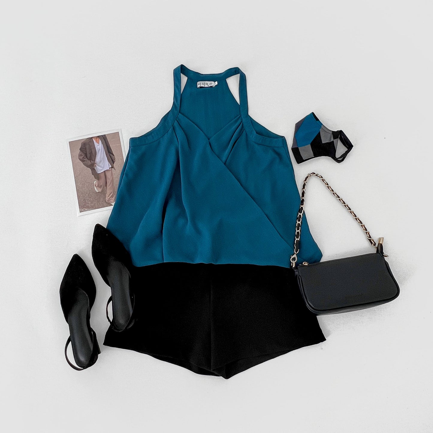 Layla Halter Neck Top - Teal