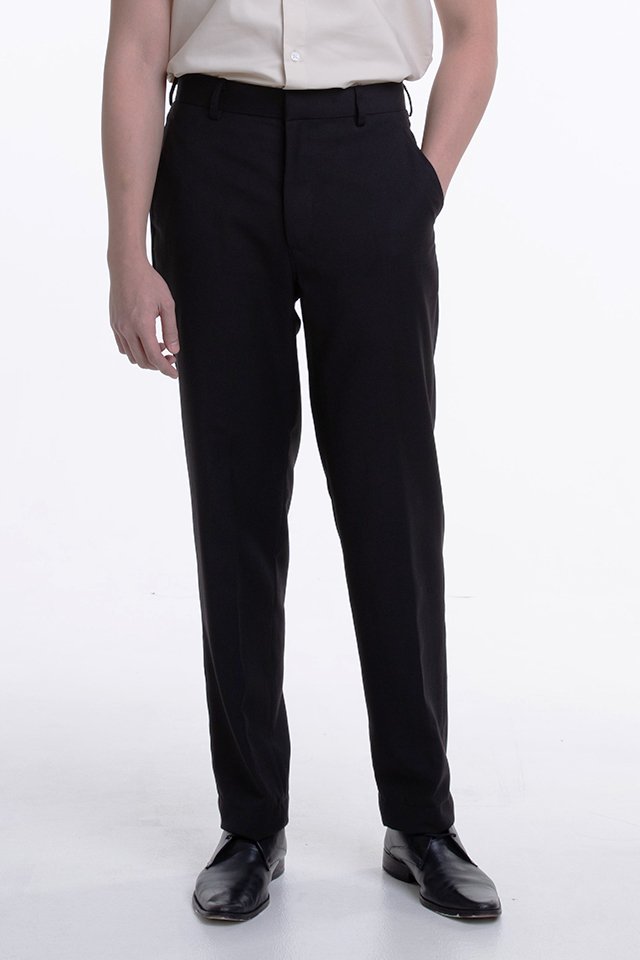 Men's Flat Front Pants with Hidden Side Elastic (FHB-1822)