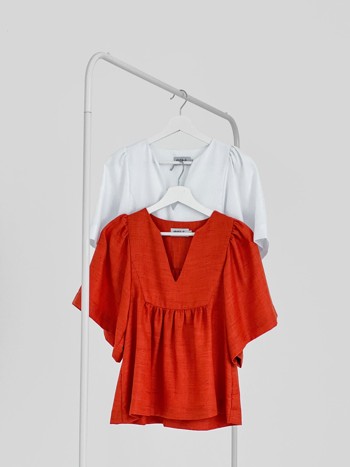 Hannah Babydoll Blouse - Orange