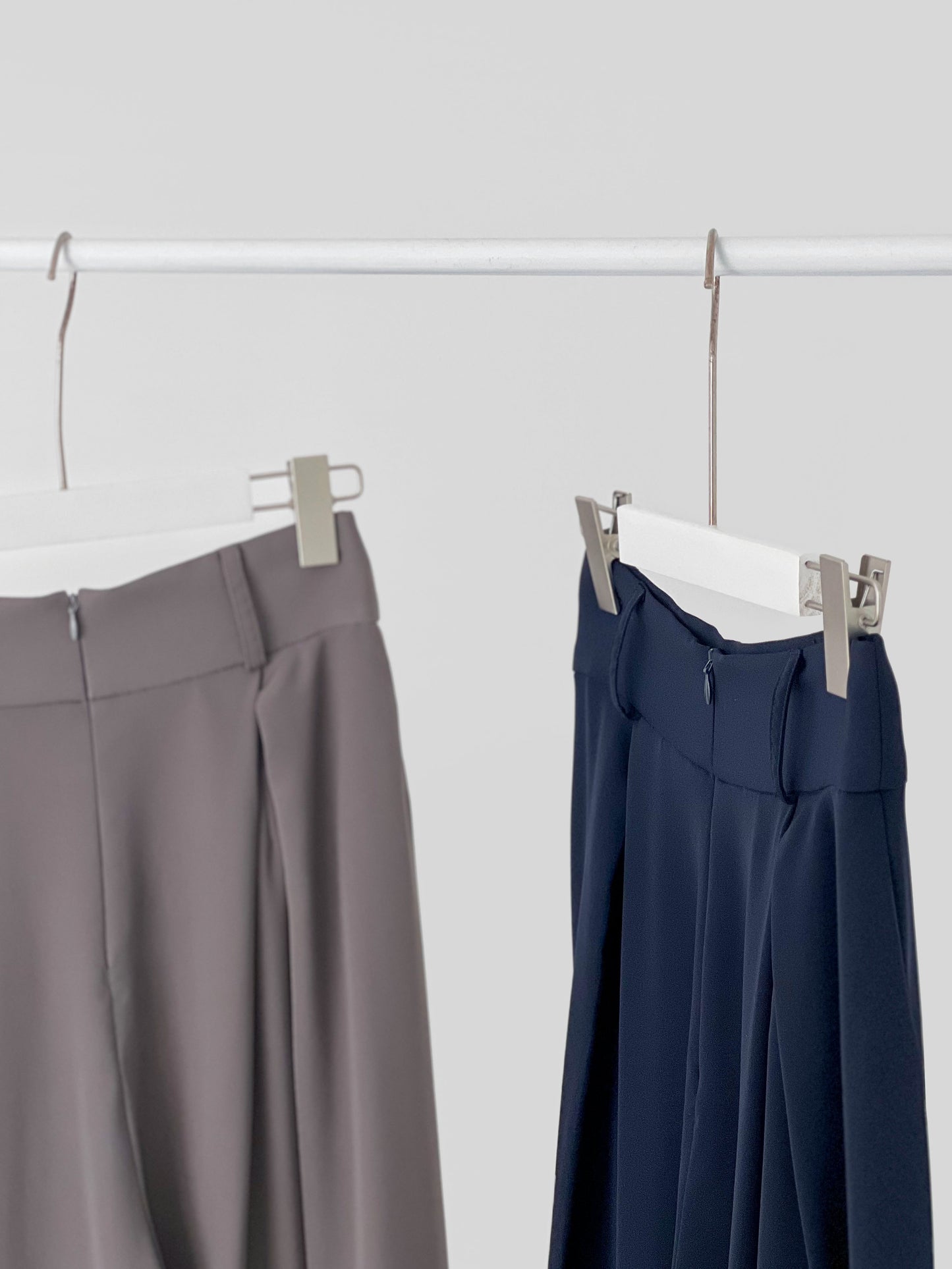 Heidi Open Slit Wide Leg Pant - Navy