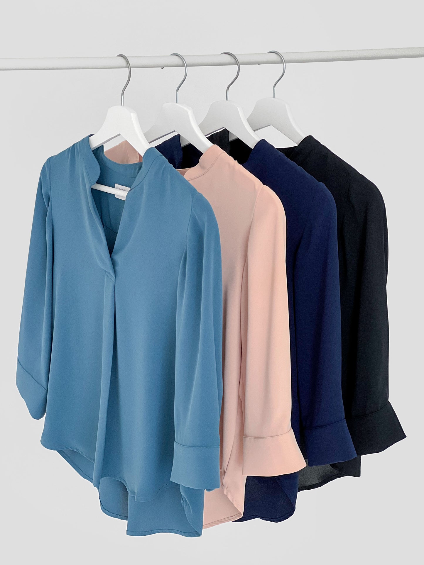 Hestia Collared V Neck Shirt - Nude