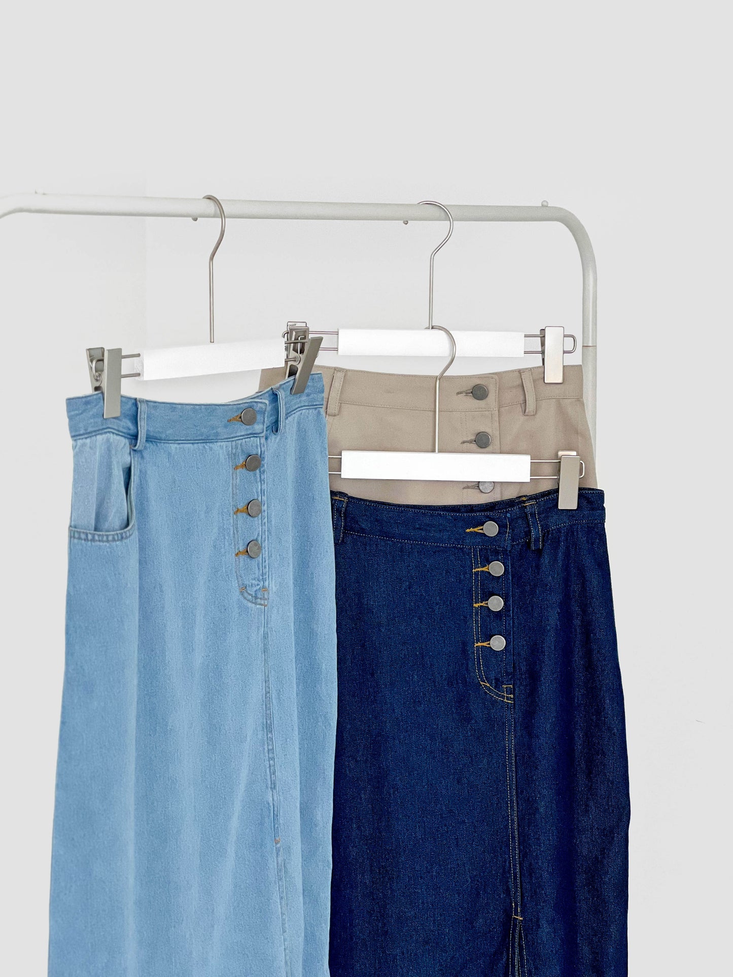 Jackie Front Slit Skirt - Lt Blue
