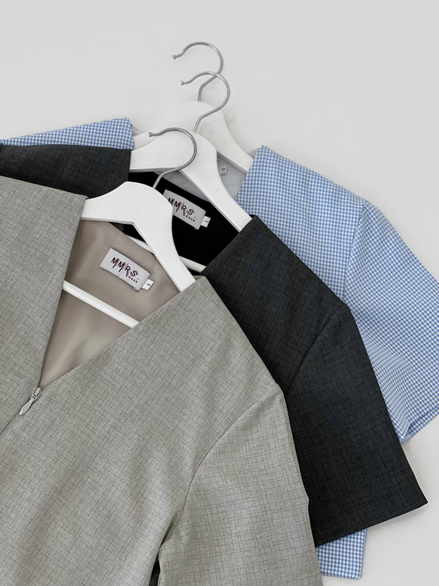 Kimi Front Zipper Top - Light Grey