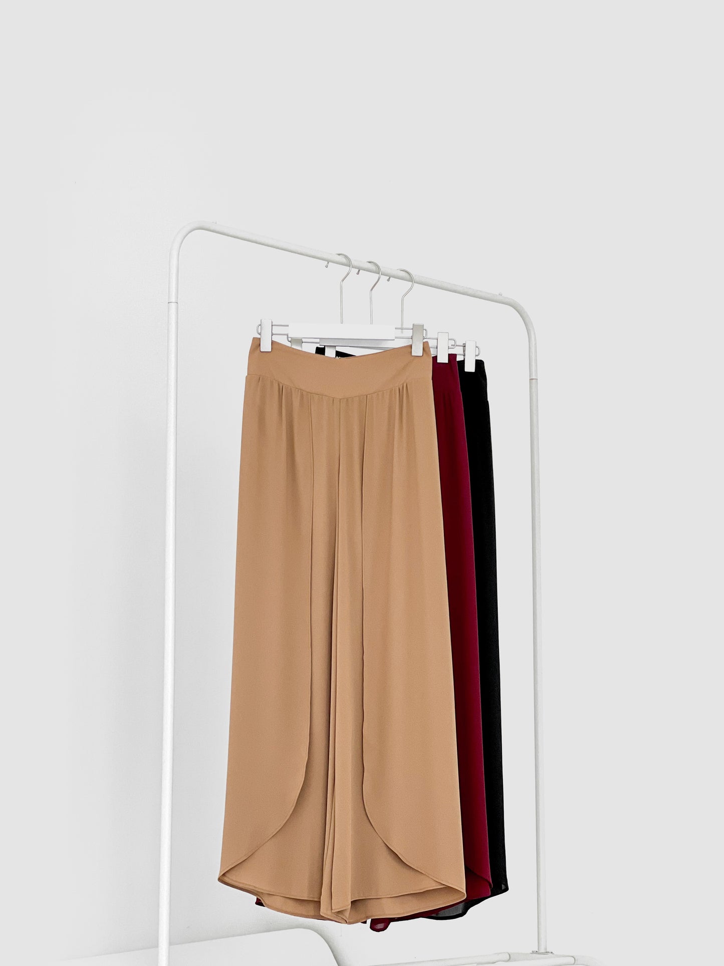 Sofia Overlapped Chiffon Skort - Black
