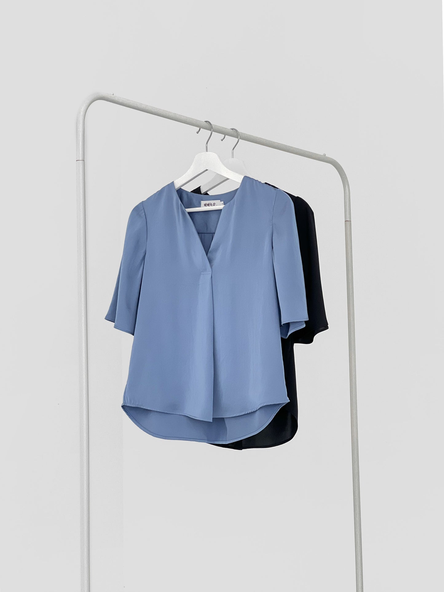 Wilma Satin Top - Blue