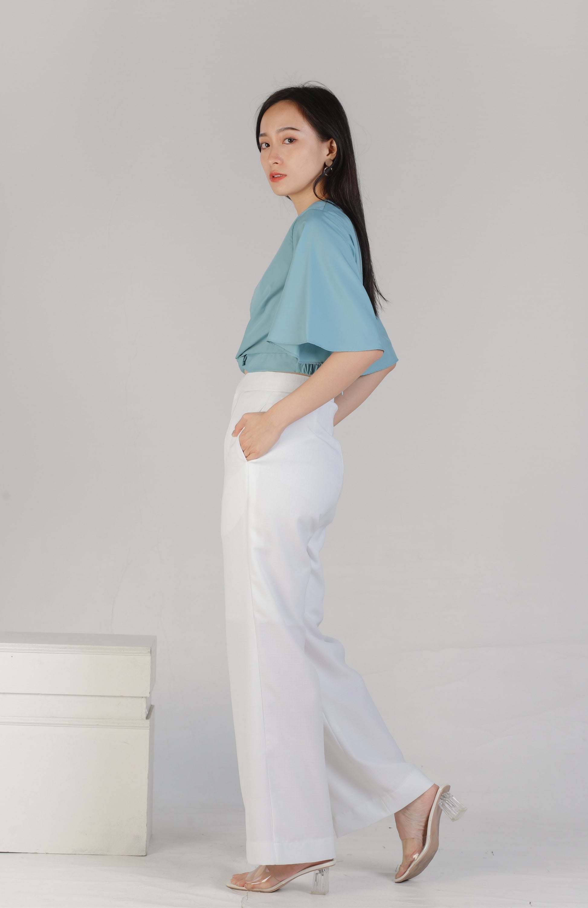 Ashlynn Twist Top - Turquoise