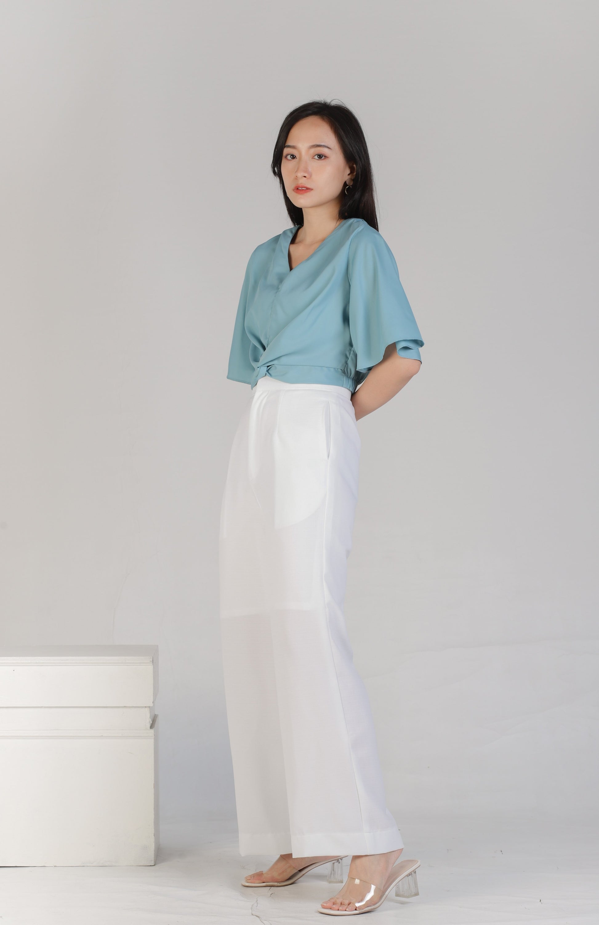 Ashlynn Twist Top - Turquoise