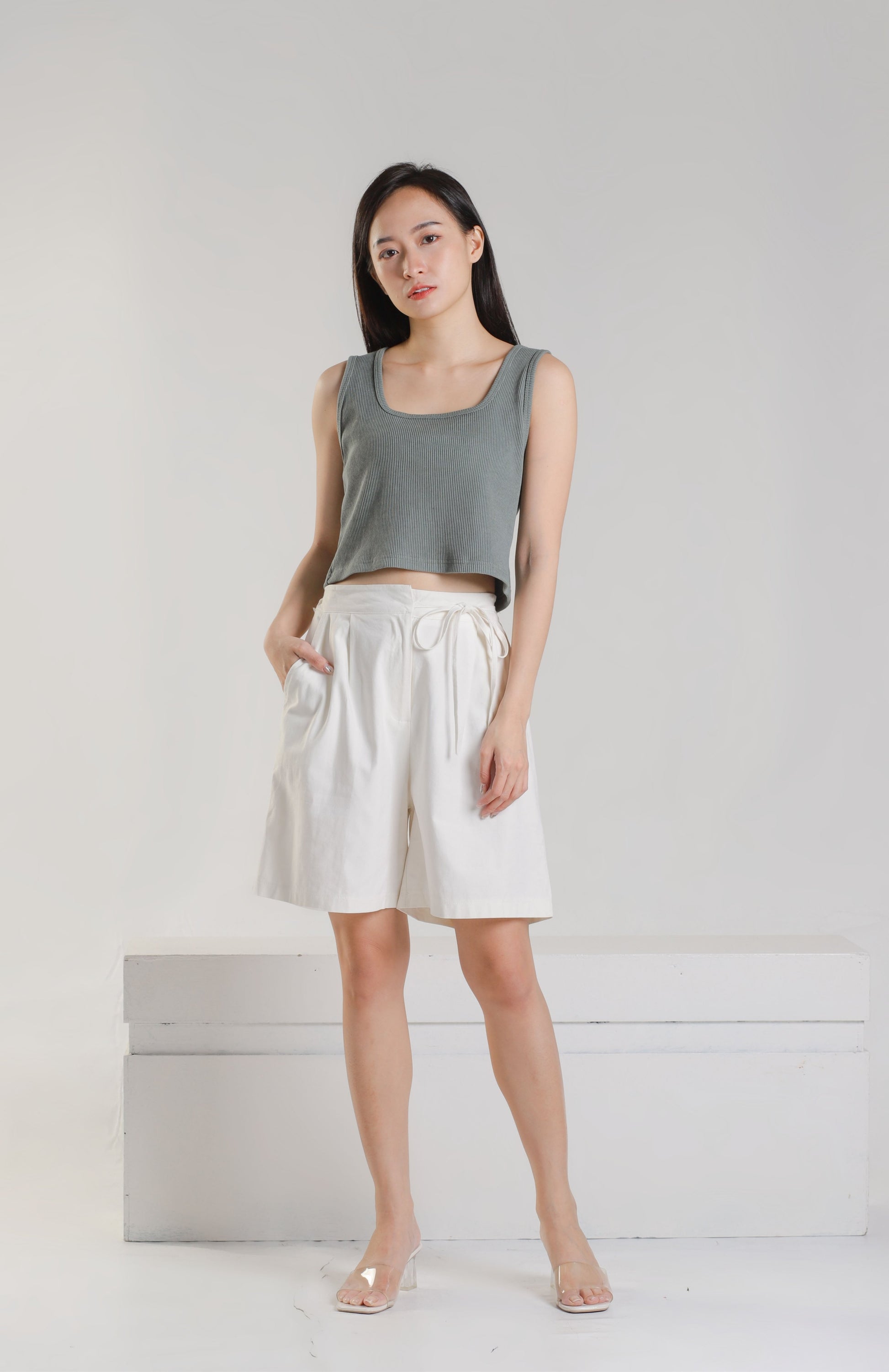 Malea Square Neck - Sage