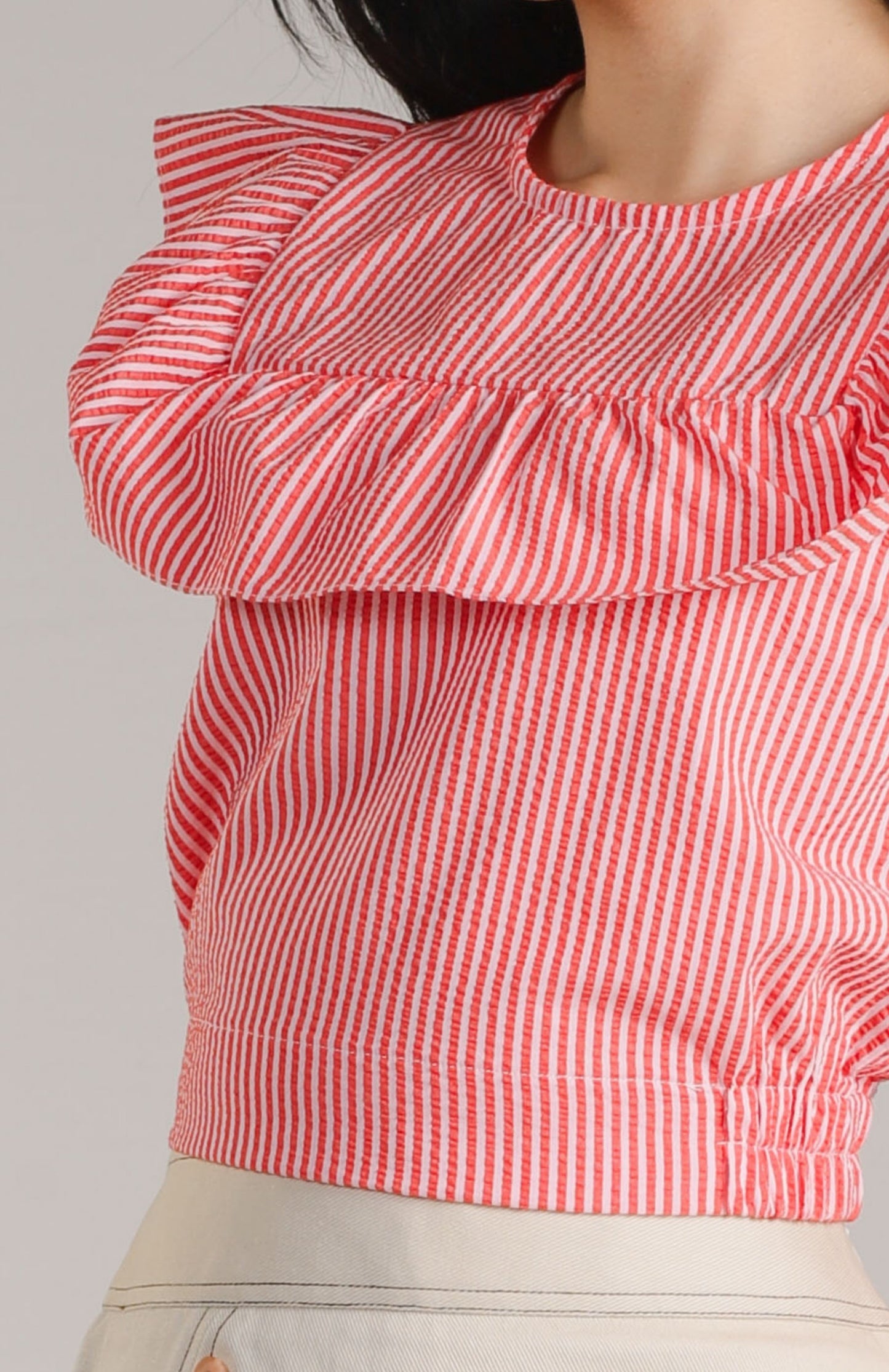 Ashley Ruffle Top - Red