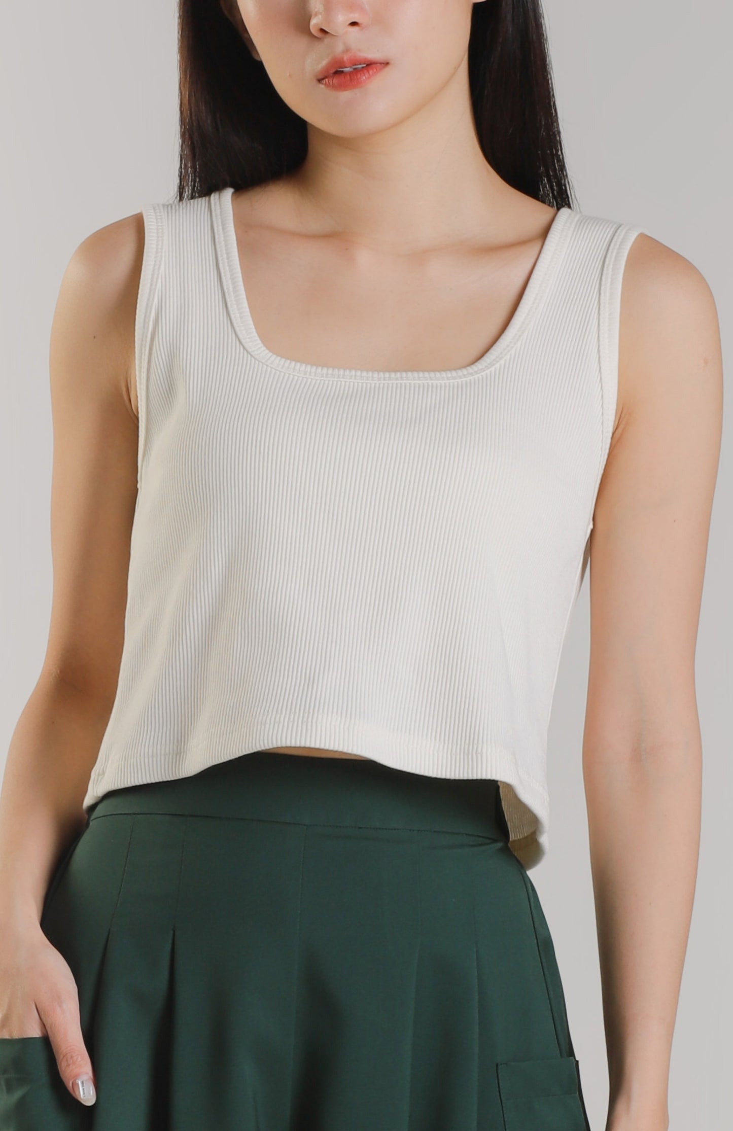 Malea Square Neck - Dusty Blue