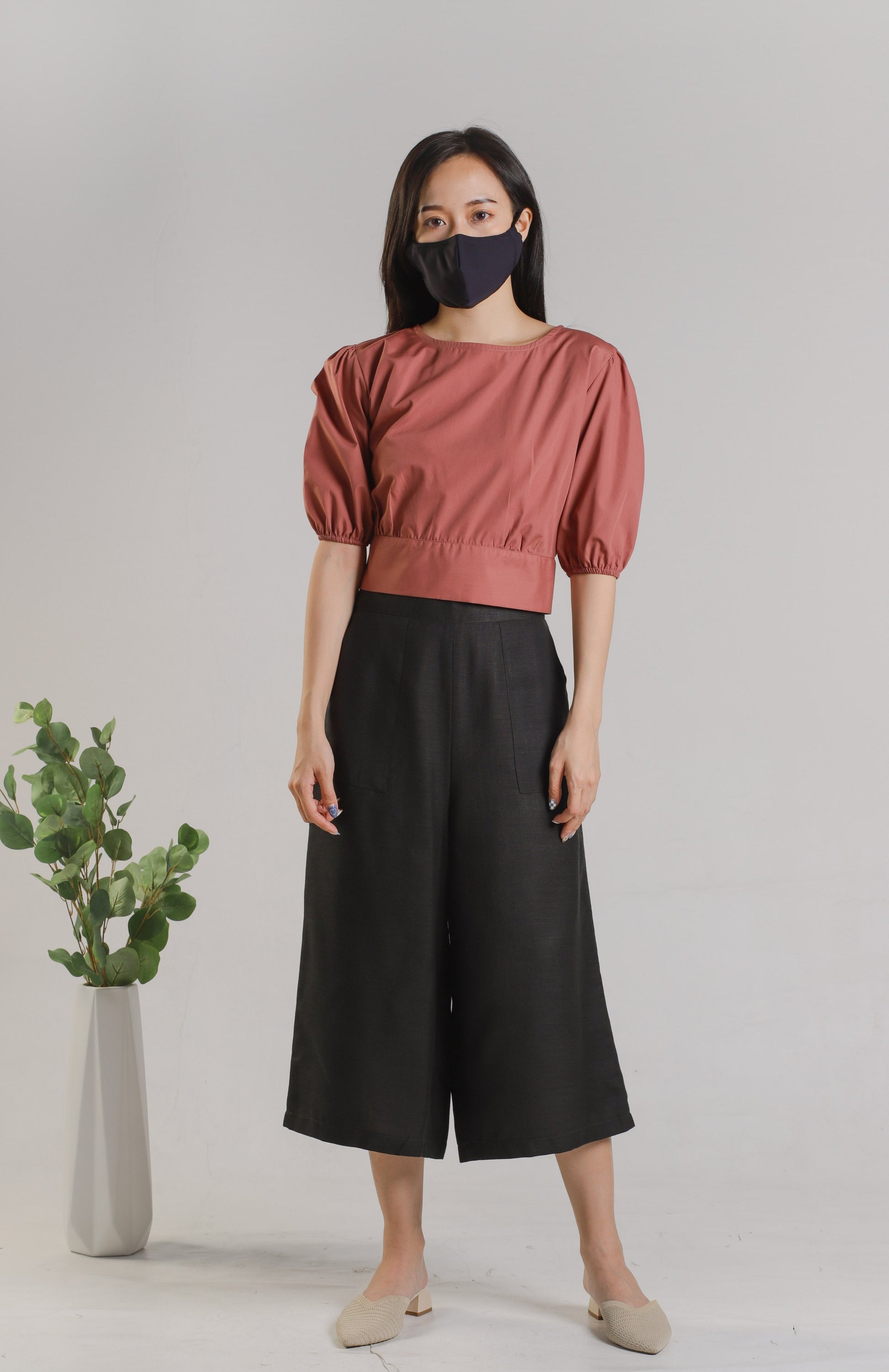Jadine Ribbon Top - Redwood