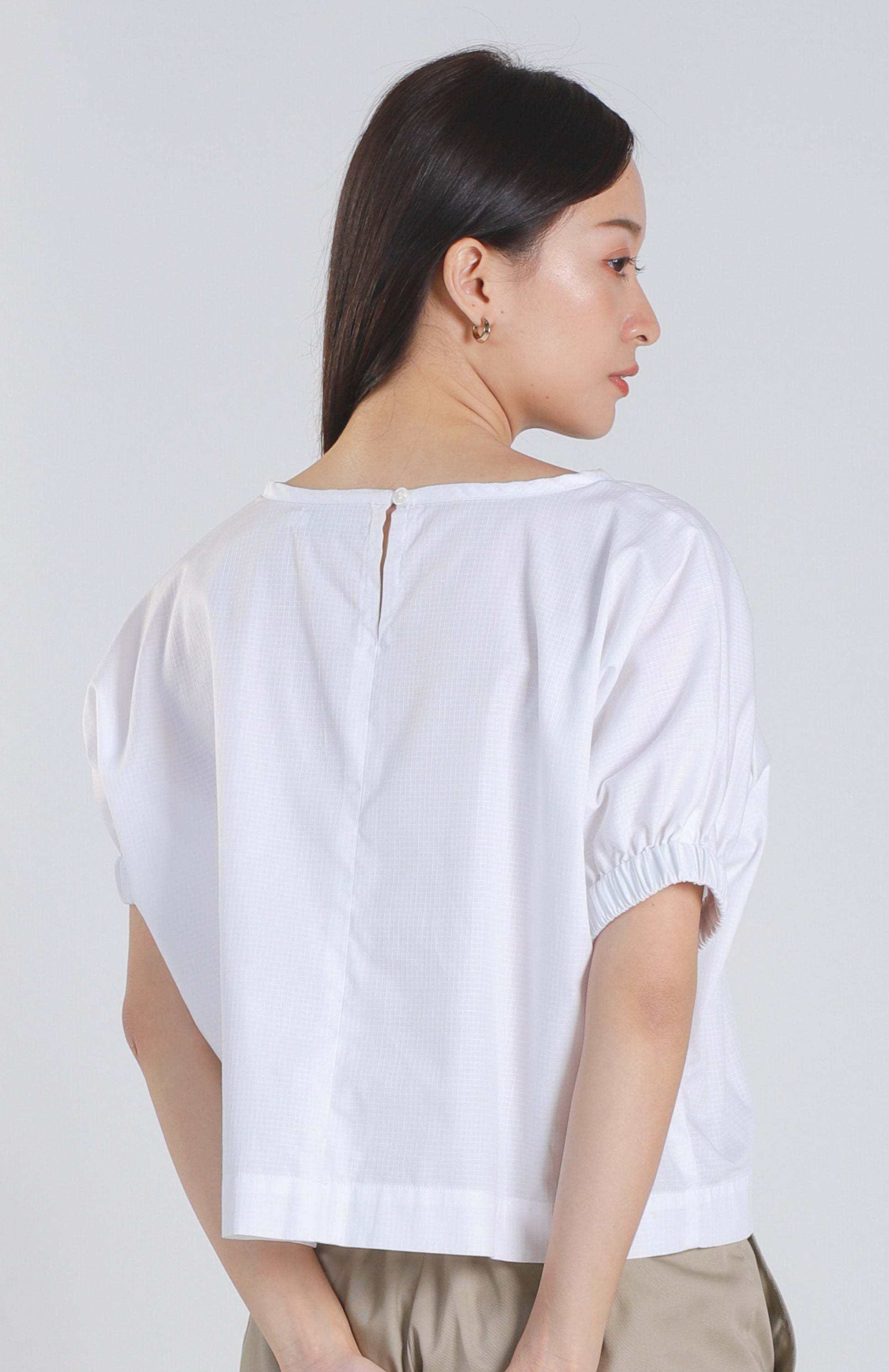 Jena Boxy Cropped Top - White