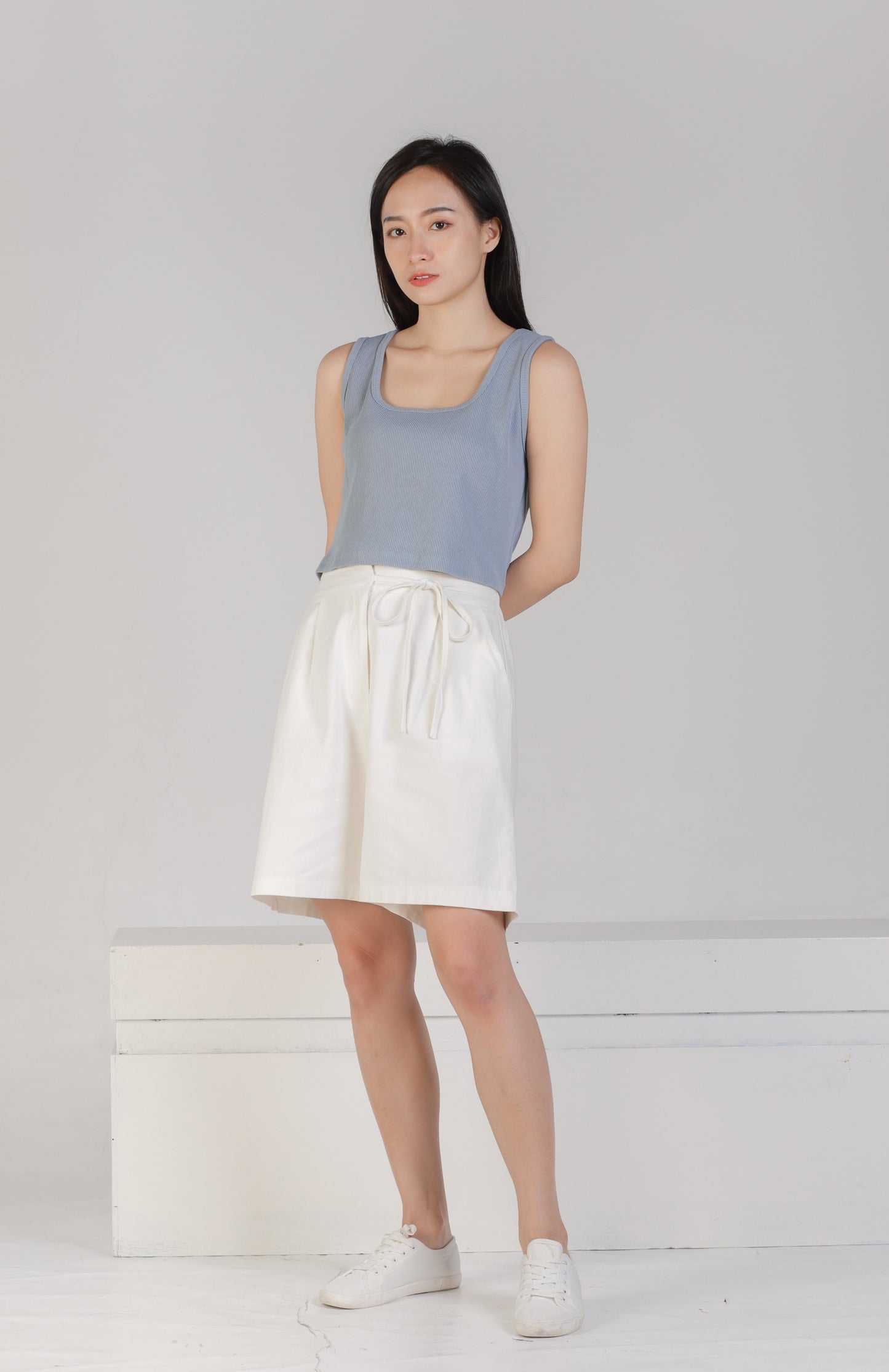 Malea Square Neck - Dusty Blue
