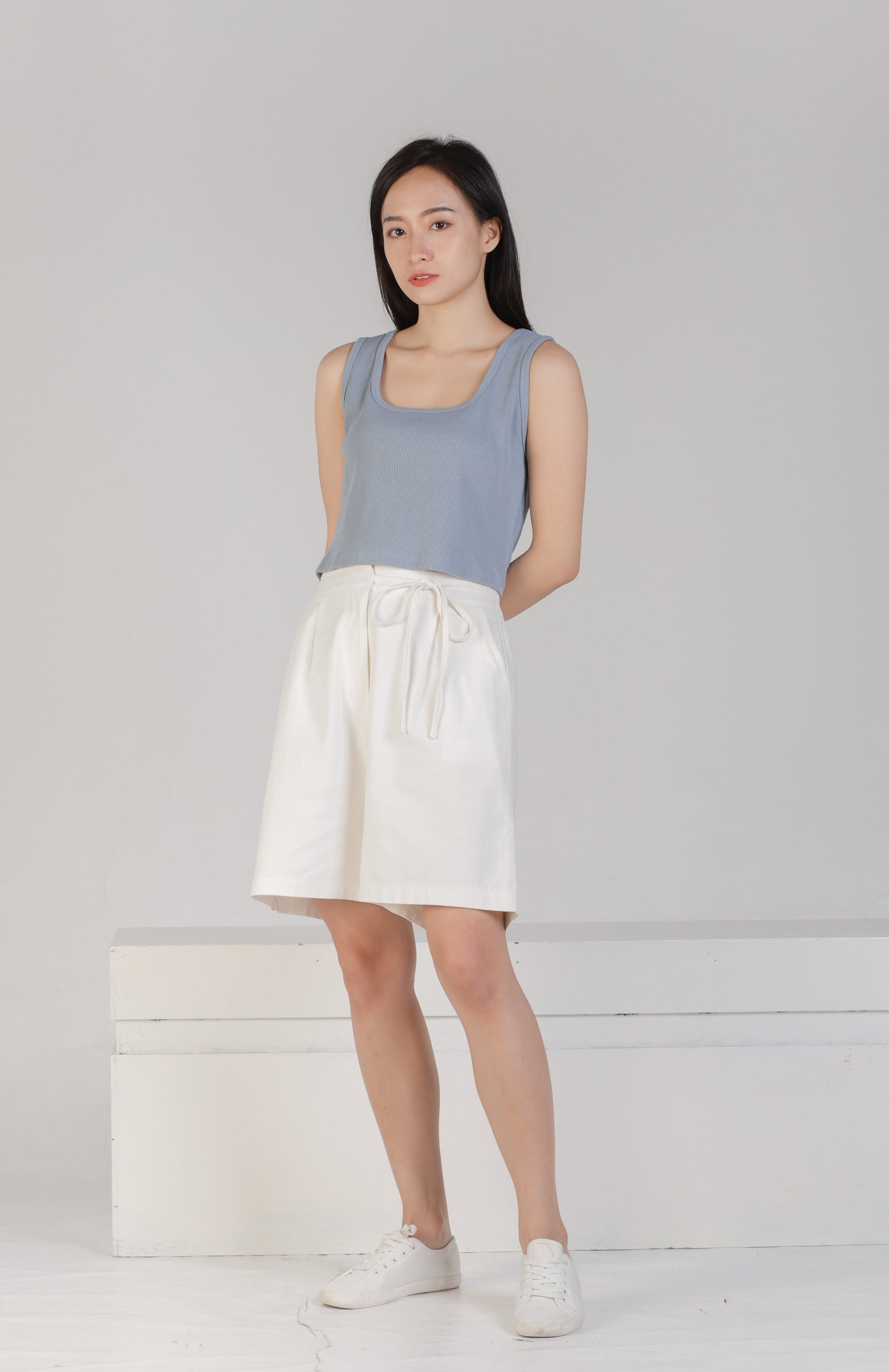 Malea Square Neck - Dusty Blue