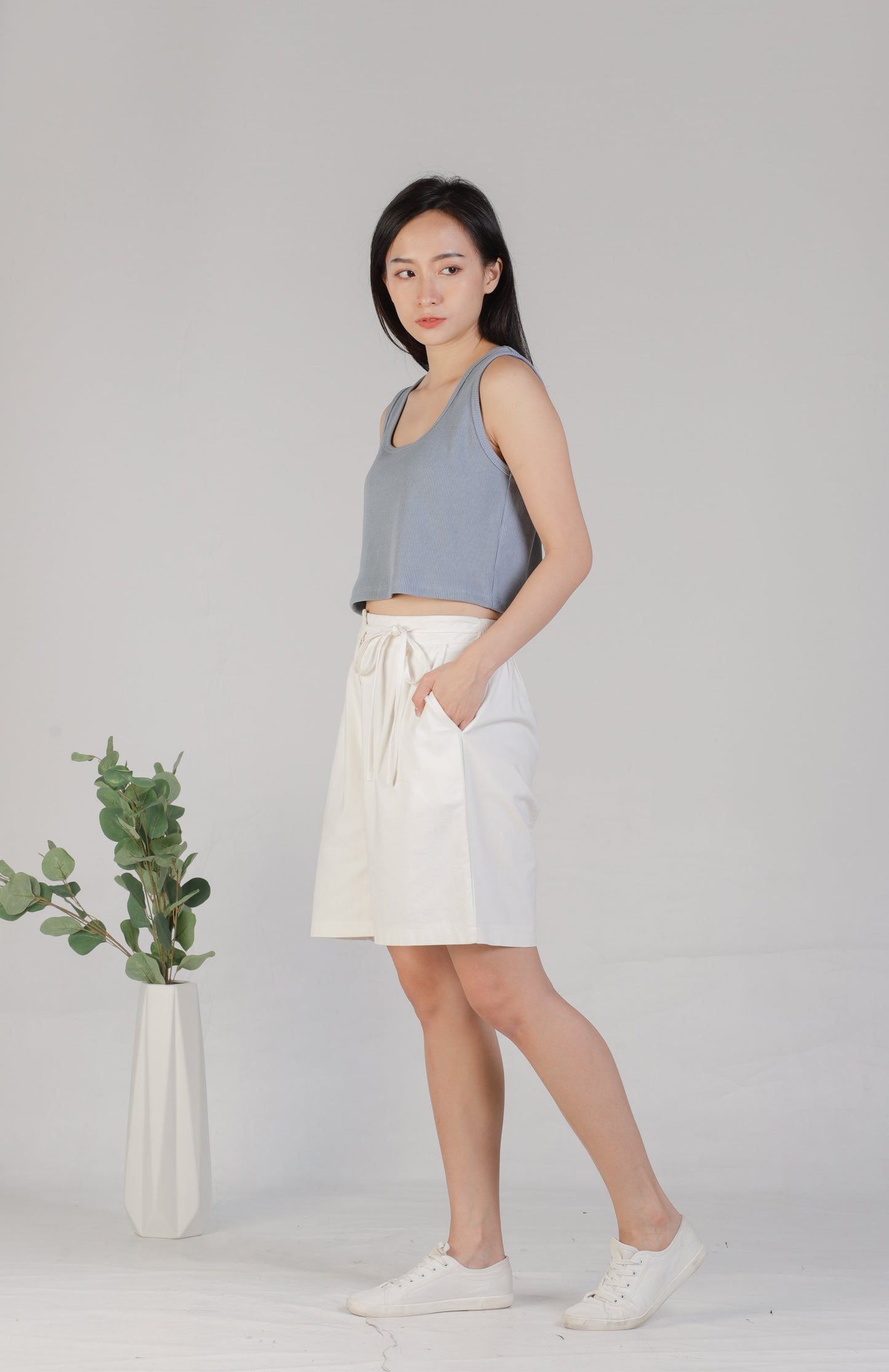 Malea Square Neck - Dusty Blue