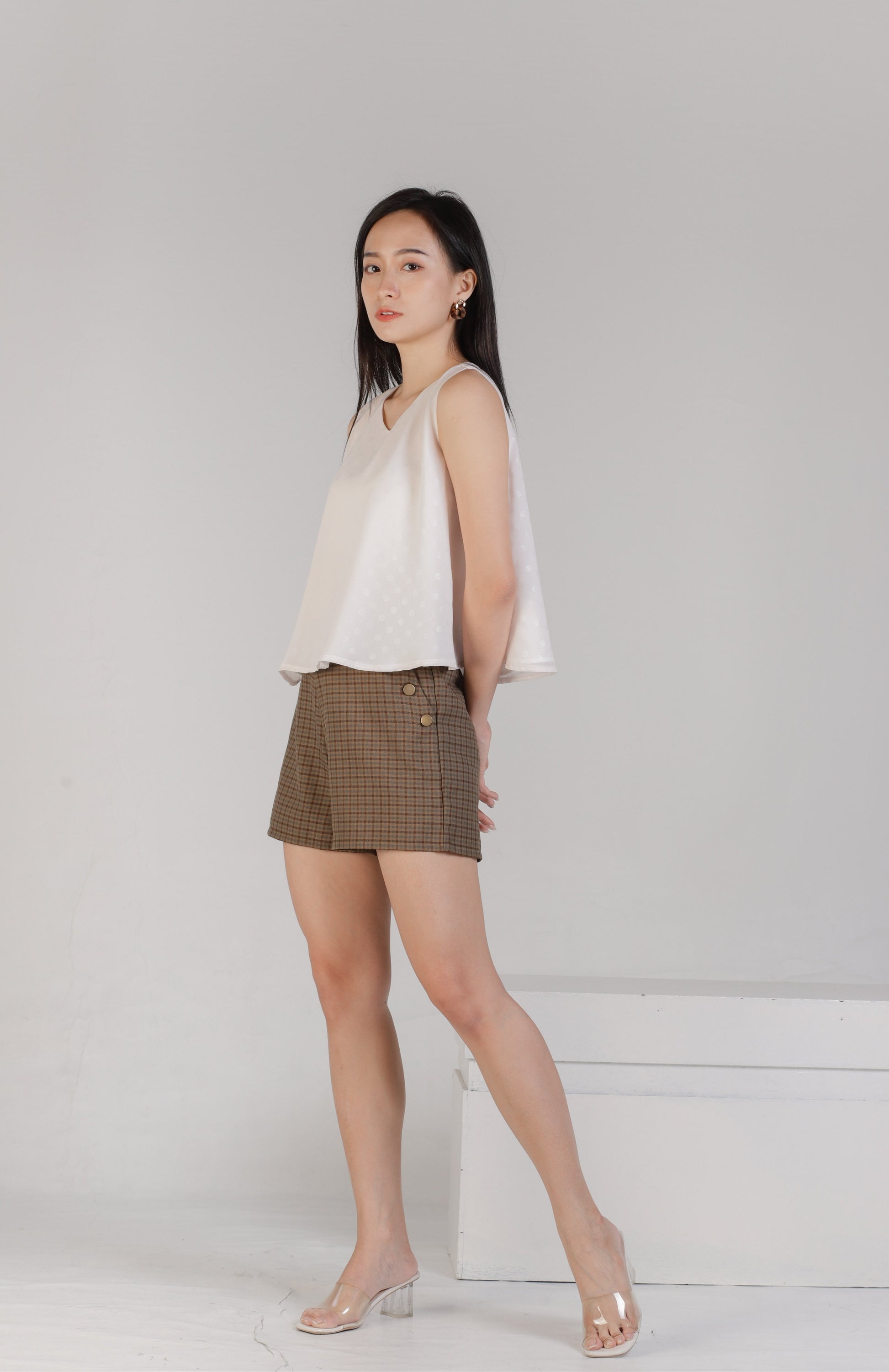 Jerle Polka Flare Top