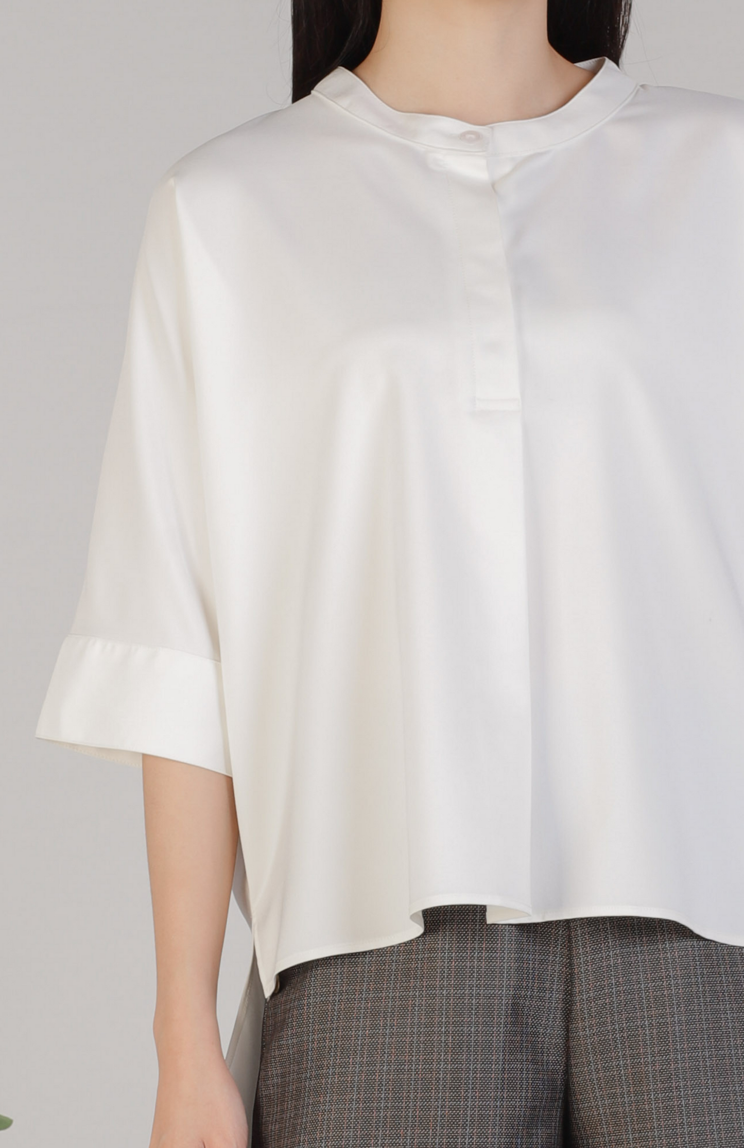 Mollie Mandarin Collar Tunic - Black