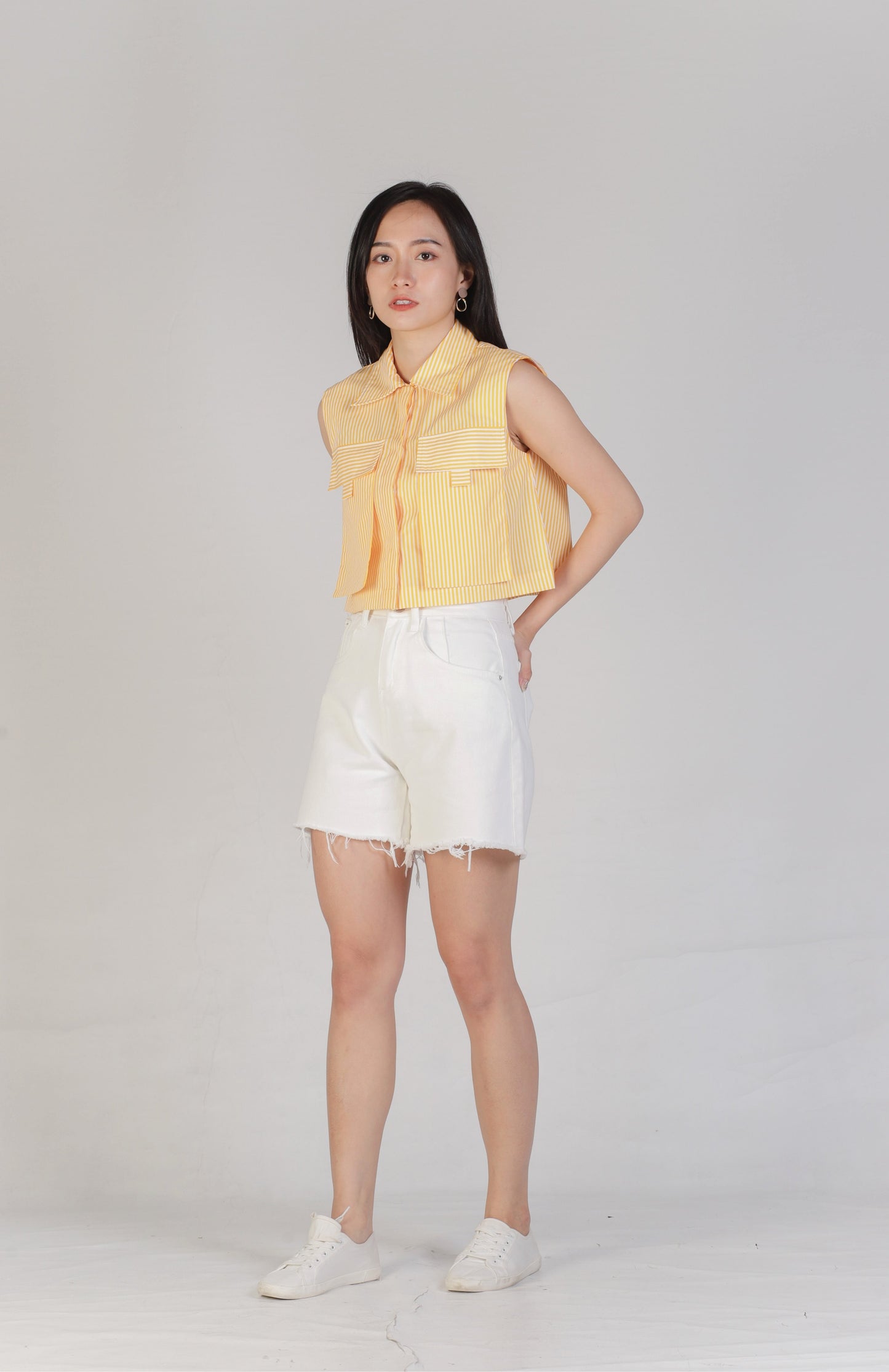 Jordyn Front Pocket Top - Yellow