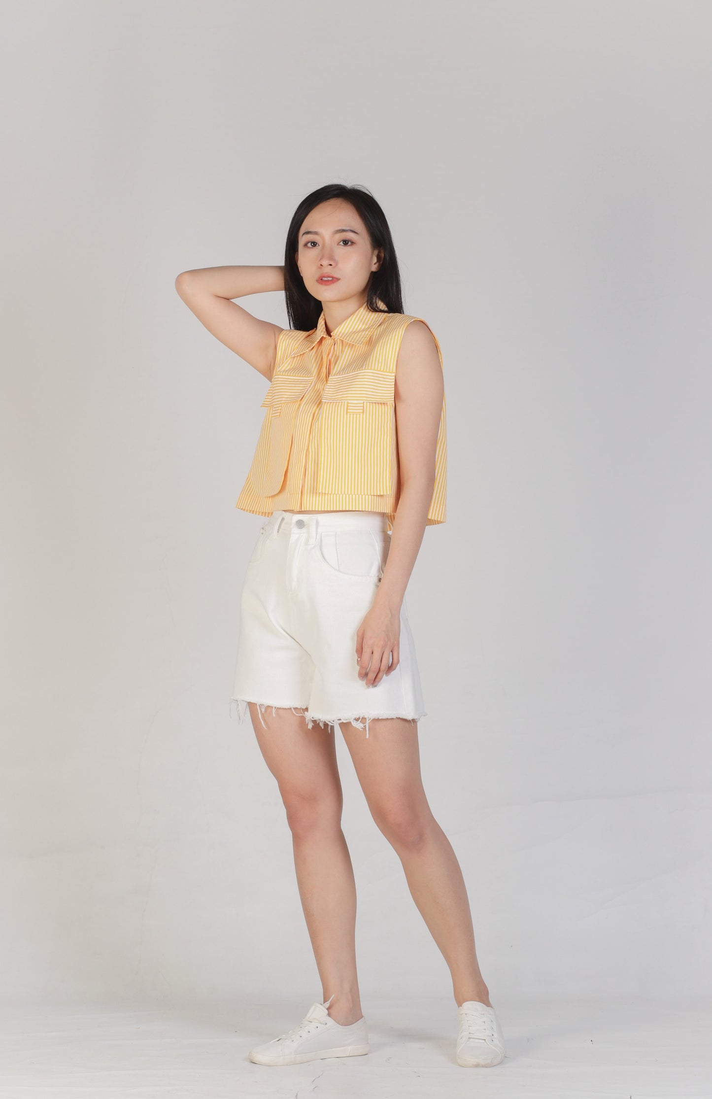 Jordyn Front Pocket Top - Yellow