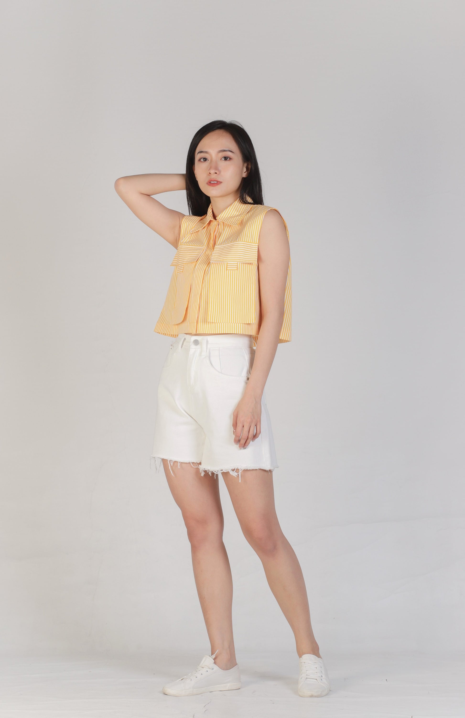 Jordyn Front Pocket Top - Yellow