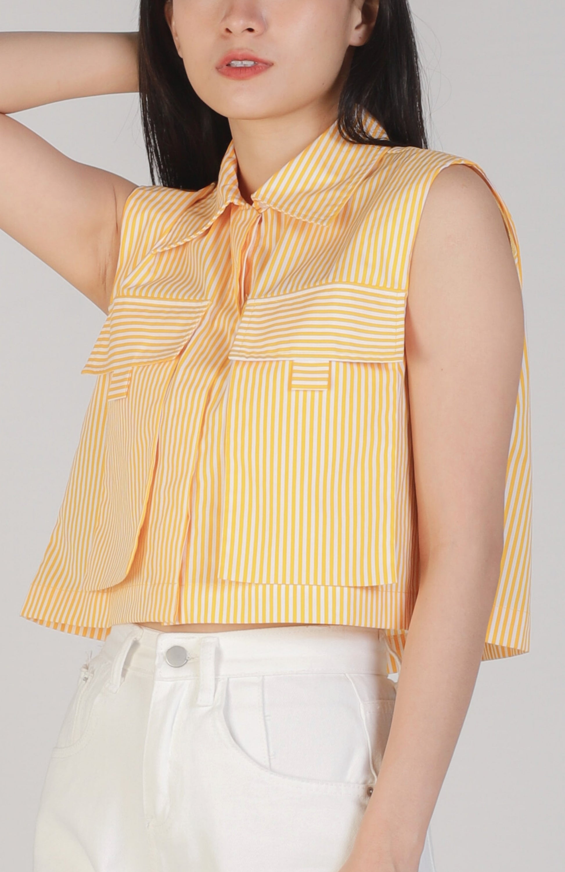Jordyn Front Pocket Top - Yellow