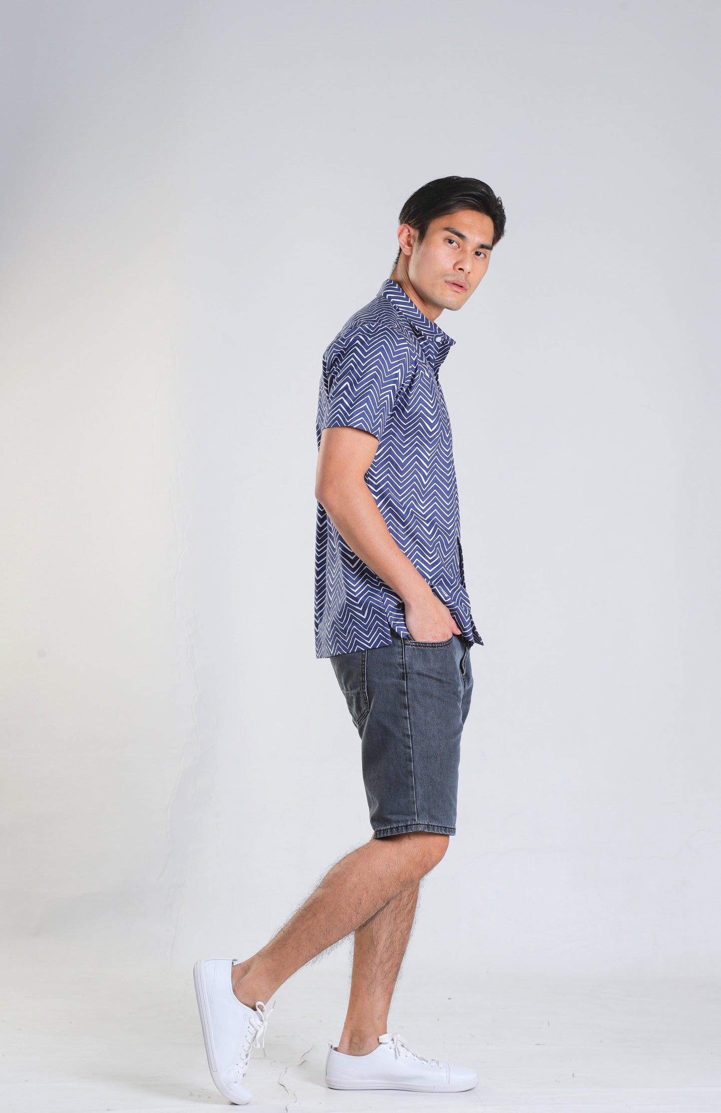Jaeron Blue Chevron Shirt