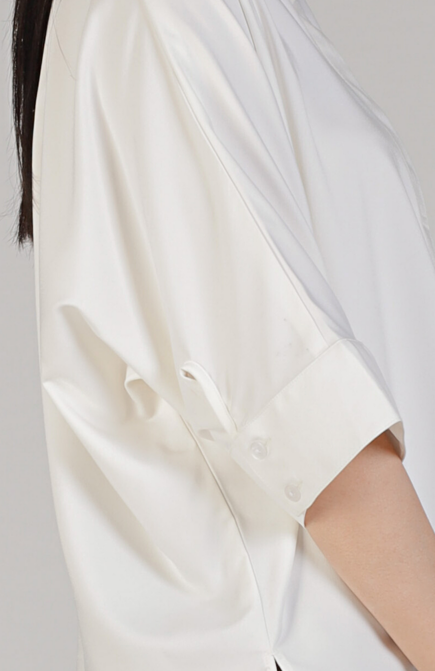 Mollie Mandarin Collar Tunic - Ivory