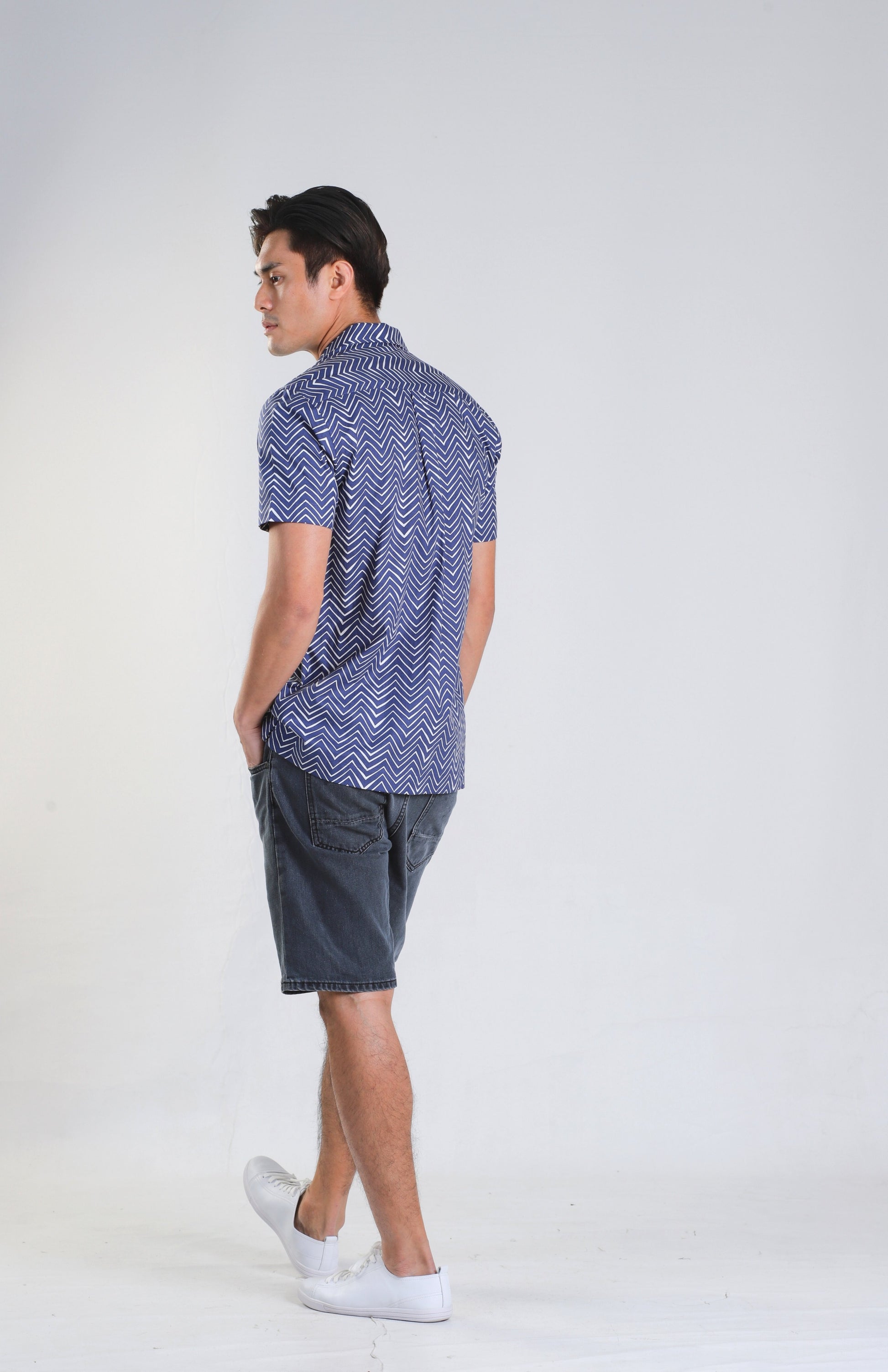 Jaeron Blue Chevron Shirt