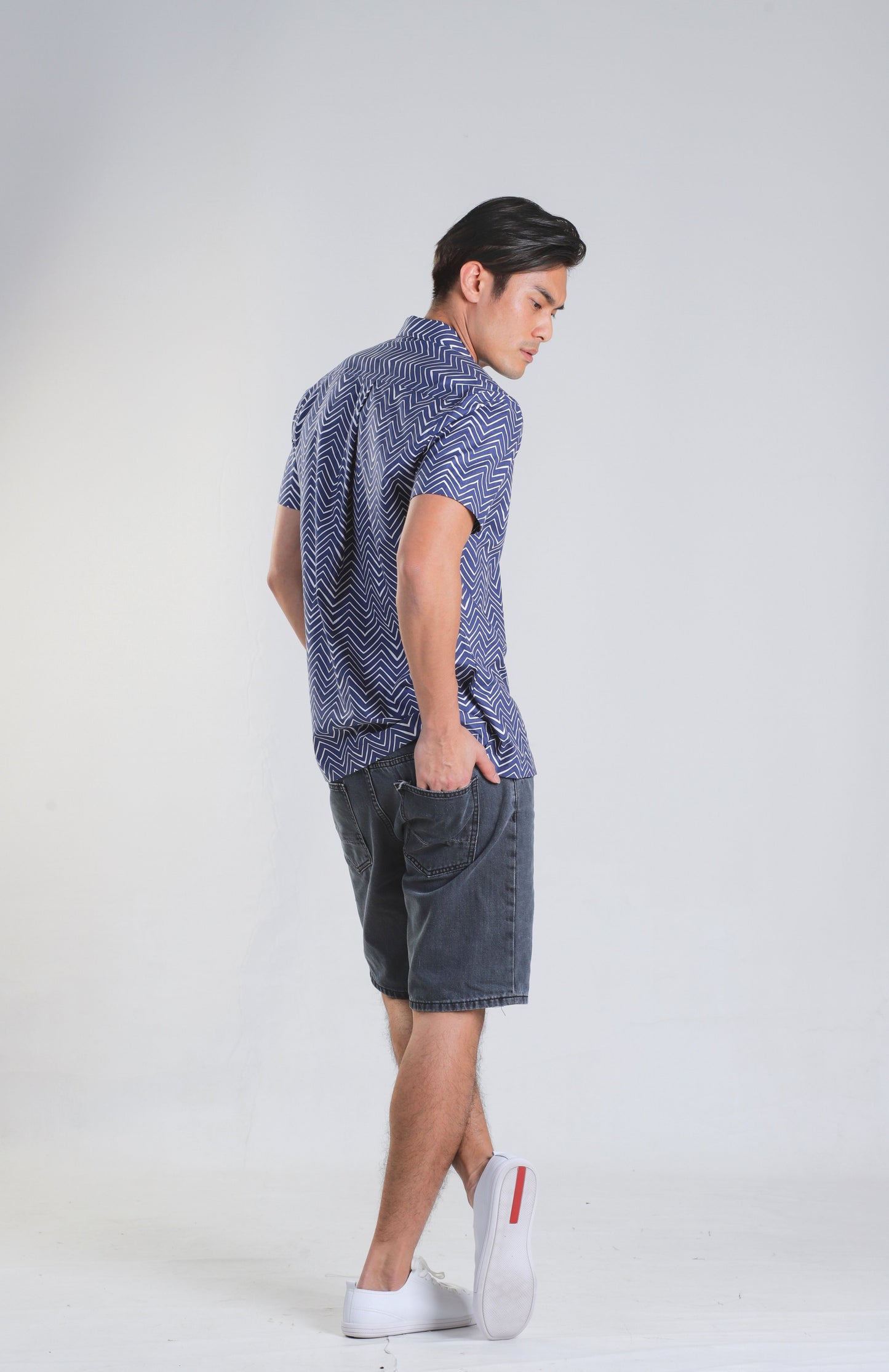 Jaeron Blue Chevron Shirt