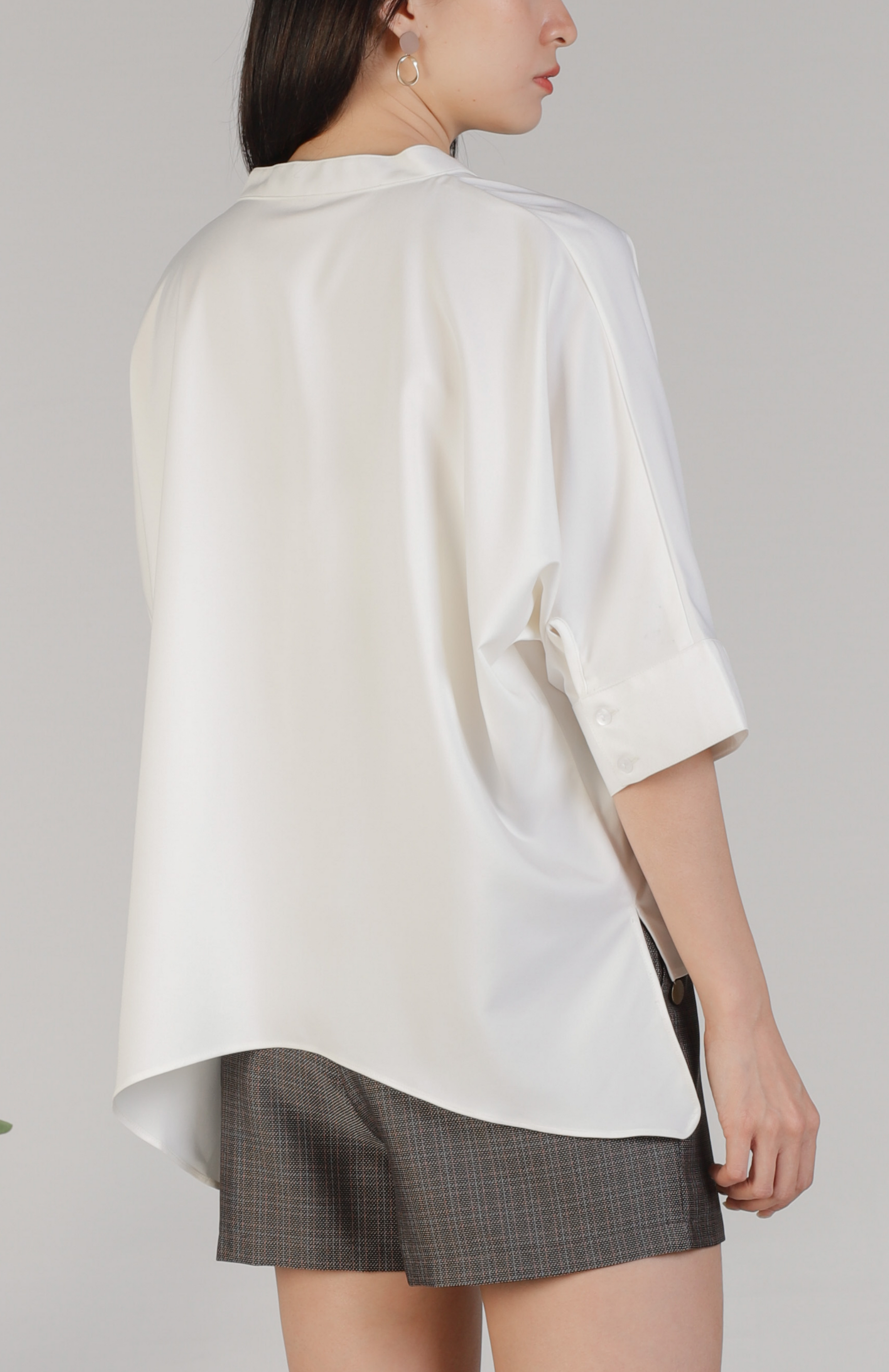 Mollie Mandarin Collar Tunic - Black