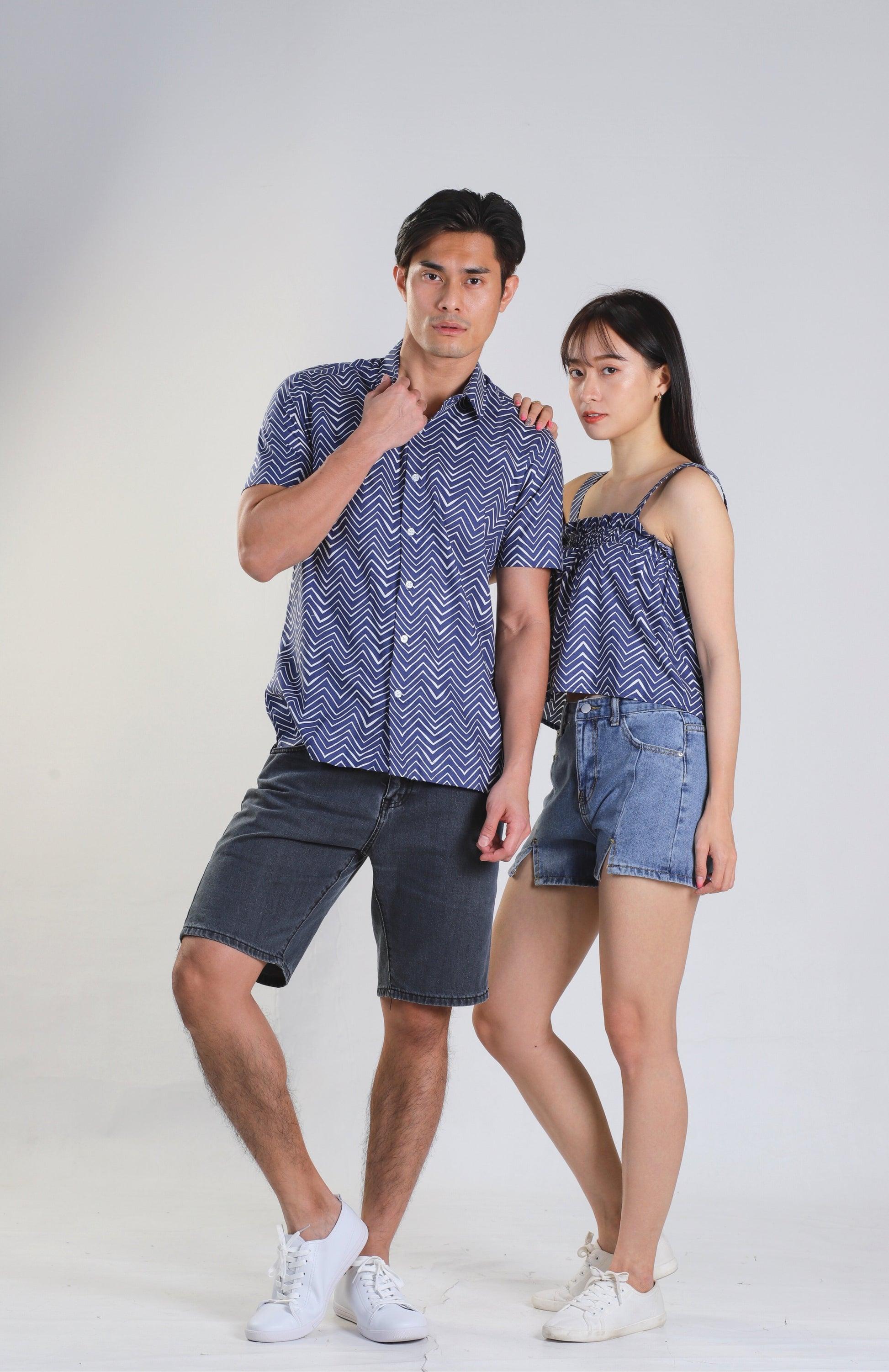 Jaeron Blue Chevron Shirt